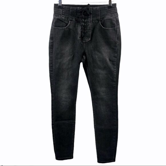 We The Free Curvy High Rise Lace Up Jeans 27 - Picture 1 of 12